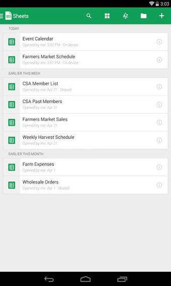 Google表格_Google Sheets 1.7.052.06.30 安卓版