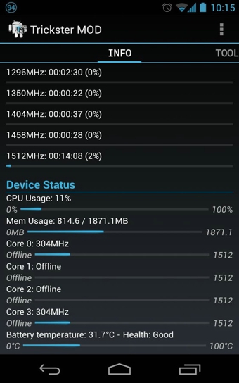 Trickster MOD Kernel Settings