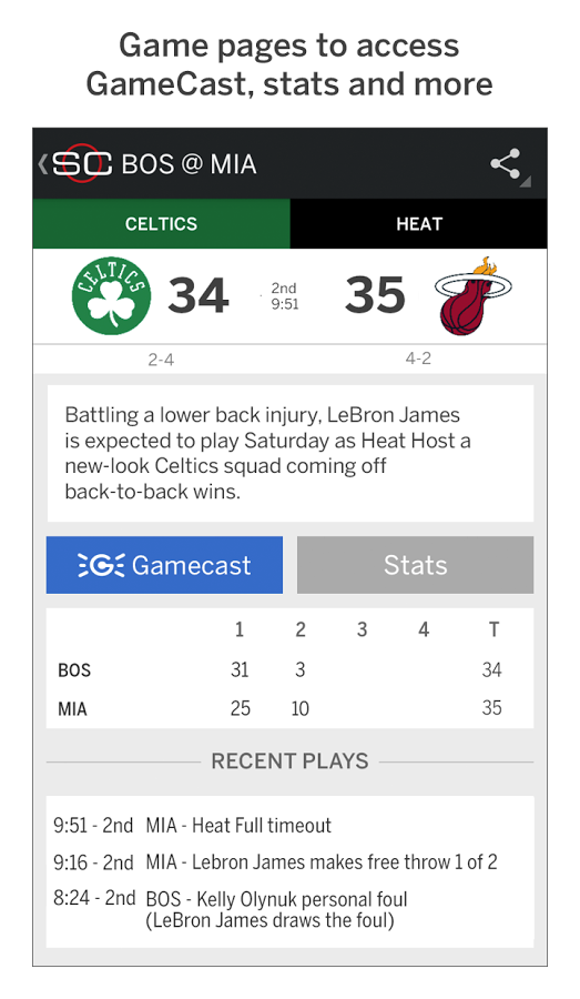 ESPN比分中心 5.4.1 安卓版