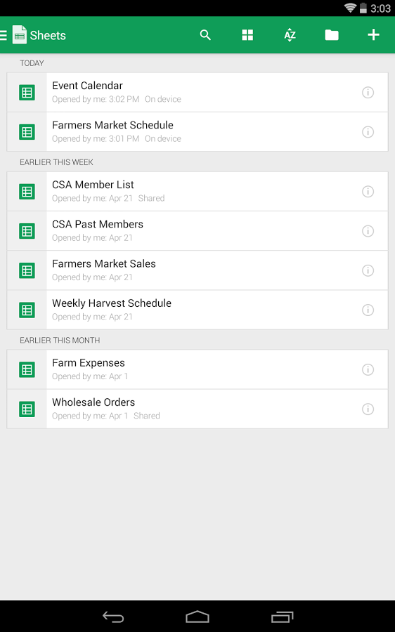 Google表格_Google Sheets